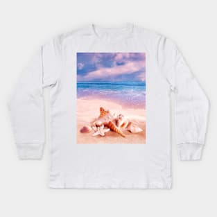 On the beach Kids Long Sleeve T-Shirt